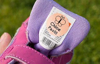SHOE NAME LABELS