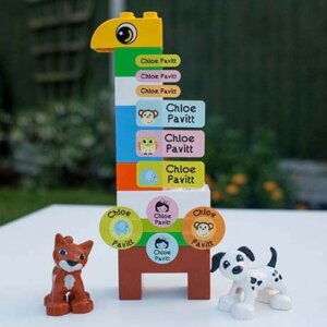 sticker holic sticky name labels - zoo animals