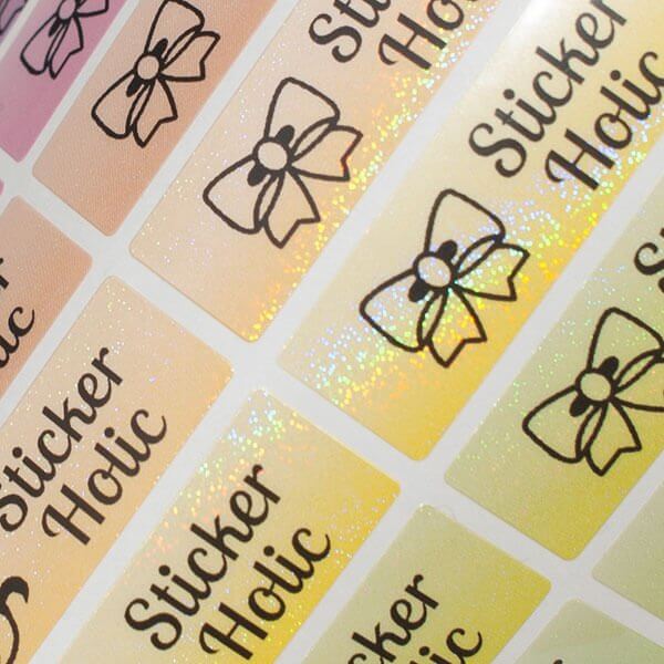 sticker holic sticky name labels - pastel perl