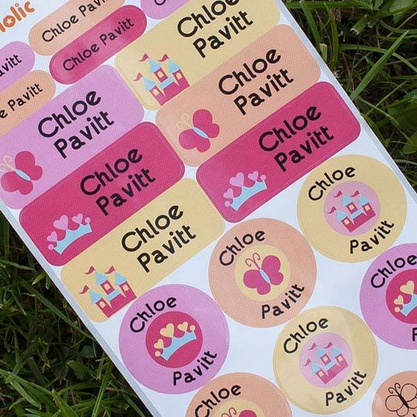 Olive Kids Camping Trip Personalized Round Waterproof Labels
