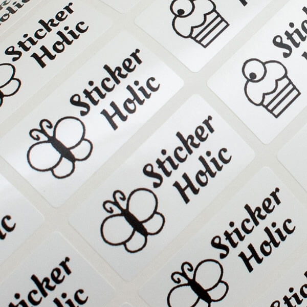 sticker holic sticky name labels - black and white
