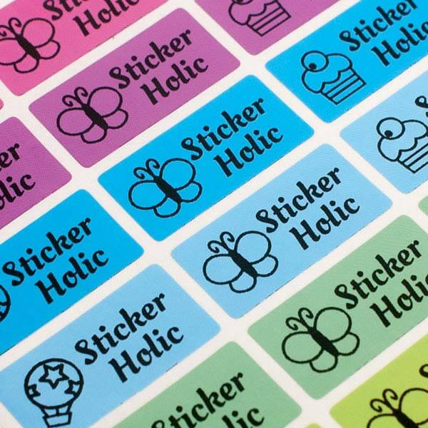 rainbow sticky name labels