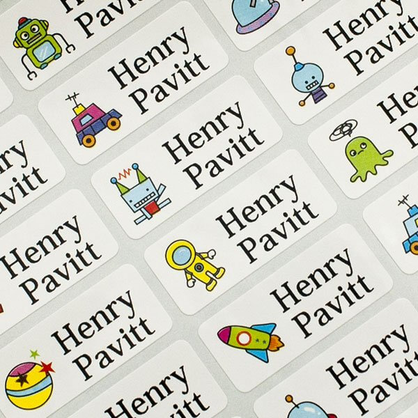 Space Rocket Object/Shoe Labels
